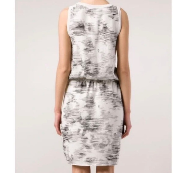 Vince Silk marble jacquard drawstring dress size small - Picture 2 of 11